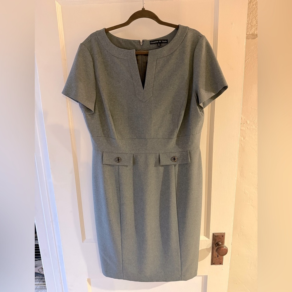 Preston & York Gray Dress Size 14